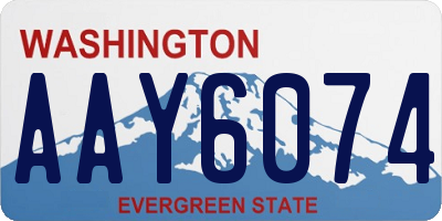 WA license plate AAY6074