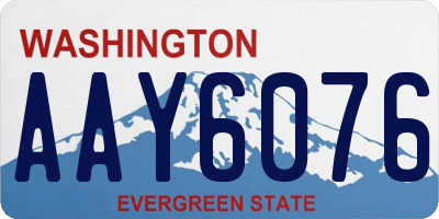 WA license plate AAY6076