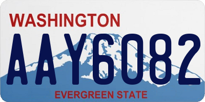 WA license plate AAY6082