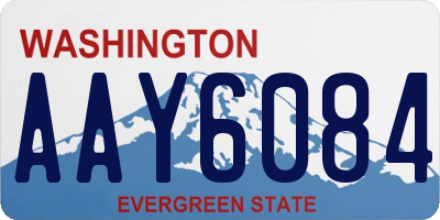 WA license plate AAY6084
