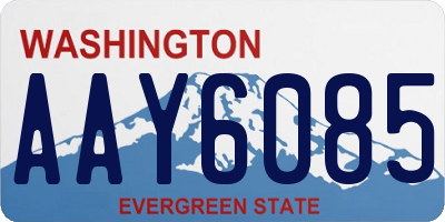 WA license plate AAY6085