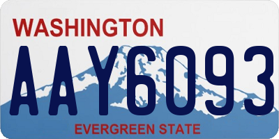WA license plate AAY6093