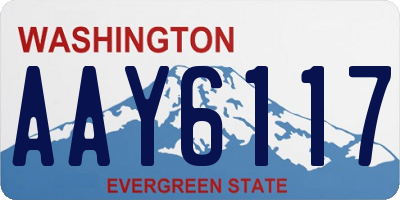 WA license plate AAY6117