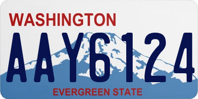 WA license plate AAY6124