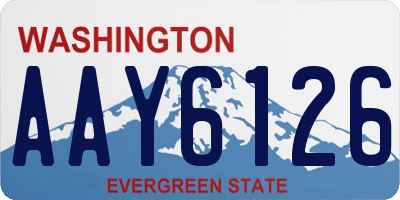 WA license plate AAY6126