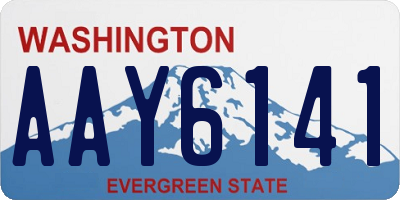 WA license plate AAY6141