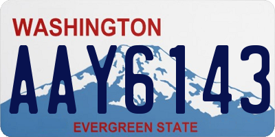 WA license plate AAY6143