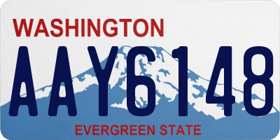 WA license plate AAY6148