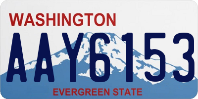 WA license plate AAY6153