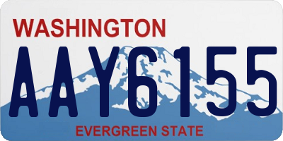 WA license plate AAY6155