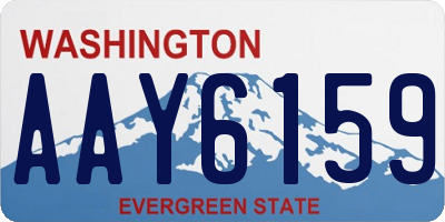 WA license plate AAY6159
