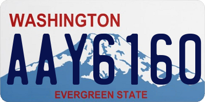WA license plate AAY6160