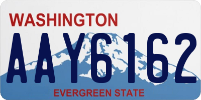 WA license plate AAY6162
