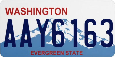 WA license plate AAY6163