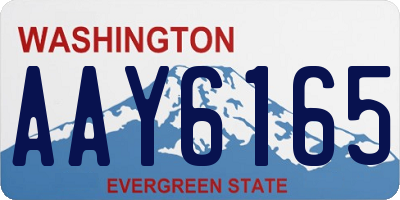 WA license plate AAY6165