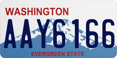 WA license plate AAY6166