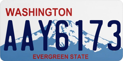 WA license plate AAY6173