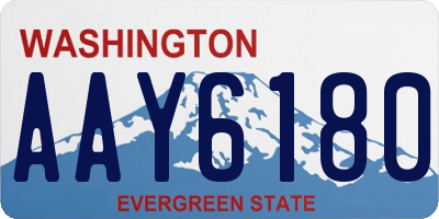 WA license plate AAY6180