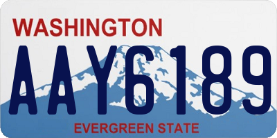 WA license plate AAY6189