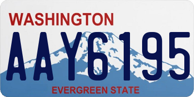WA license plate AAY6195