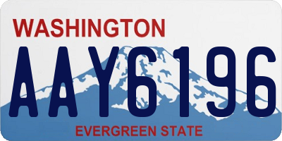 WA license plate AAY6196