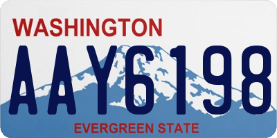 WA license plate AAY6198