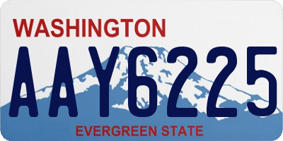 WA license plate AAY6225