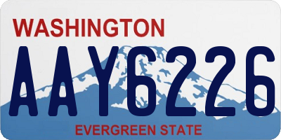 WA license plate AAY6226