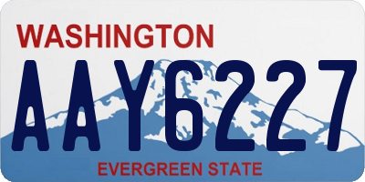 WA license plate AAY6227