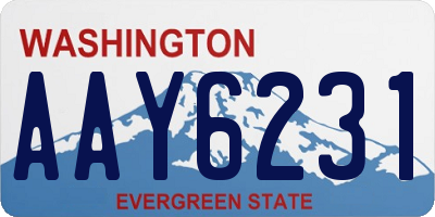 WA license plate AAY6231