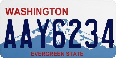 WA license plate AAY6234