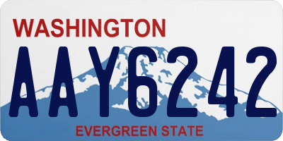 WA license plate AAY6242