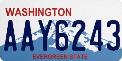 WA license plate AAY6243