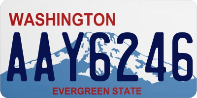 WA license plate AAY6246