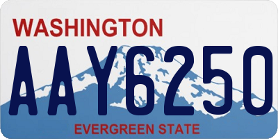 WA license plate AAY6250