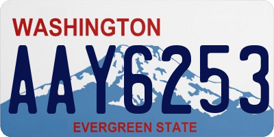 WA license plate AAY6253