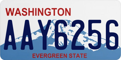 WA license plate AAY6256