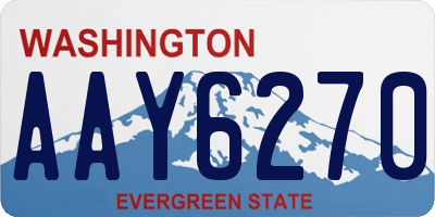 WA license plate AAY6270