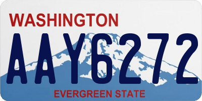 WA license plate AAY6272