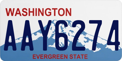 WA license plate AAY6274