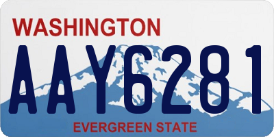 WA license plate AAY6281