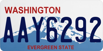 WA license plate AAY6292