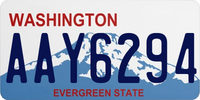WA license plate AAY6294