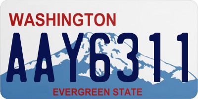 WA license plate AAY6311