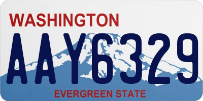 WA license plate AAY6329