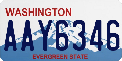WA license plate AAY6346