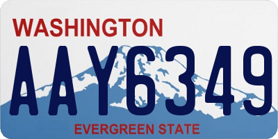 WA license plate AAY6349