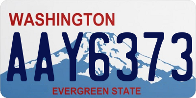 WA license plate AAY6373