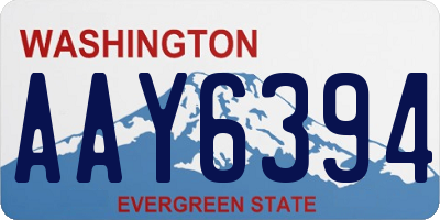 WA license plate AAY6394