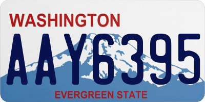 WA license plate AAY6395